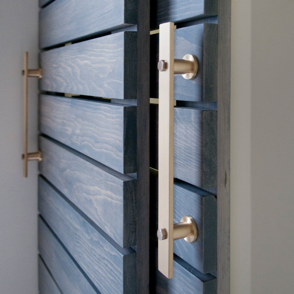 satin brass exterior pull