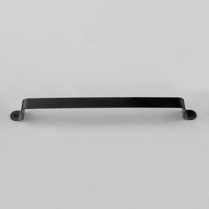 Bende Matte Powder Coated Black Towel Bar Installed on white wall