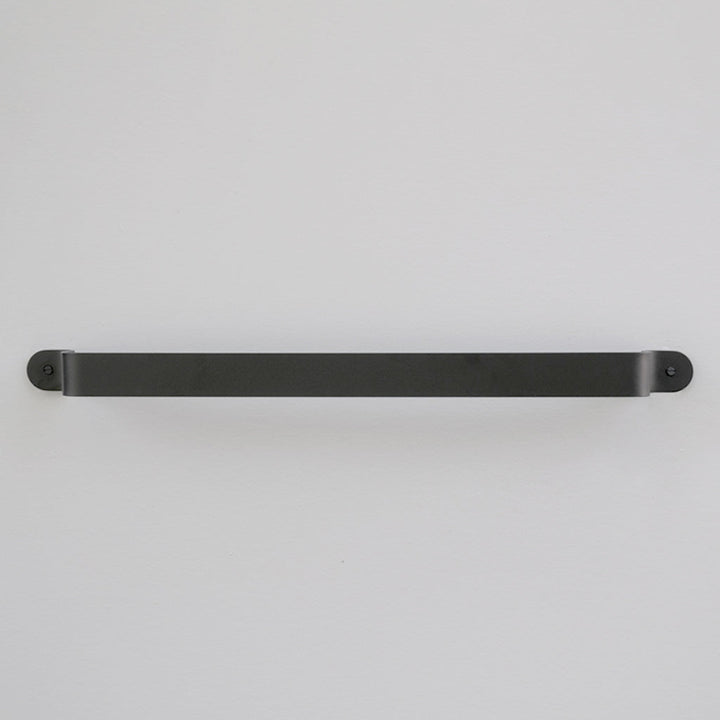 Bende Matte Powder Coated Black Towel Bar Installed on white wall