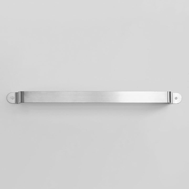 Bende Satin Stainless Steel Towel Bar Installed on white wall