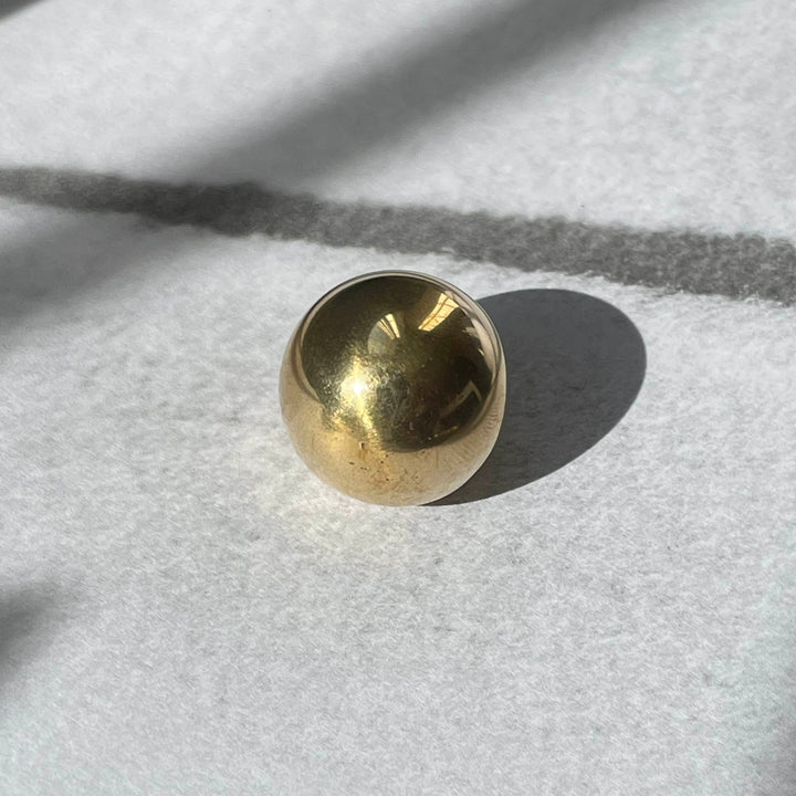 solid cast natural and white brass and bronze small cabinet hardware knob and handle by Maha Alavi