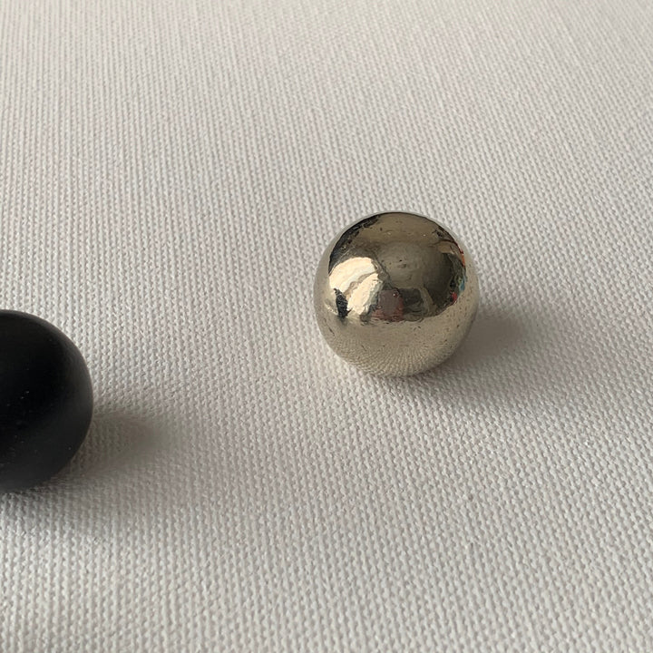 solid cast natural and white brass and bronze small cabinet hardware knob and handle by Maha Alavi