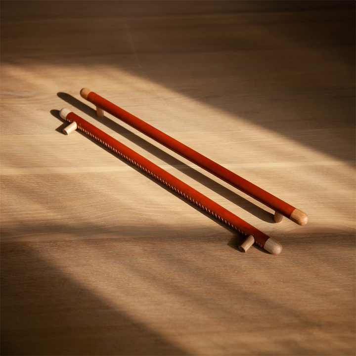 Chapman Wood Appliance Bar Pull With Leather