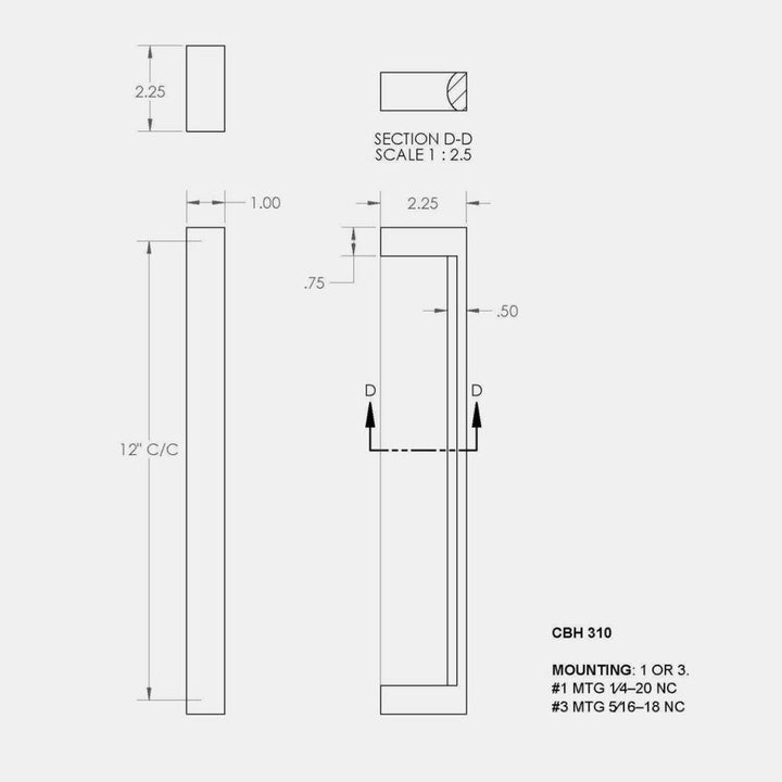 CBH 310 Mounting Sheet