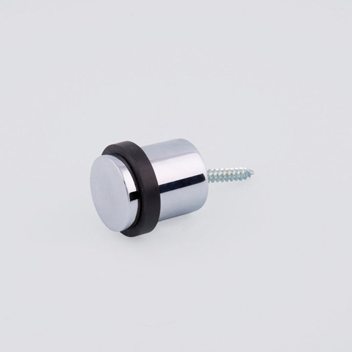 Charlie Door Stop Polished Chrome. Made in Toronto.