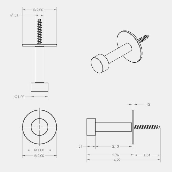 Charlie Nail hook 86 Mounting Sheet