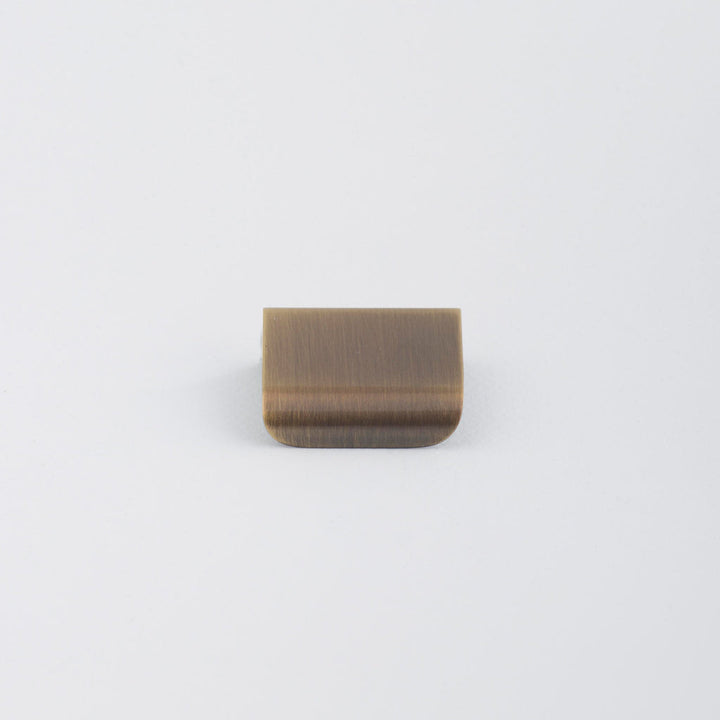 Antique bronze Edge pull for cabinets. Hardware made in Toronto.