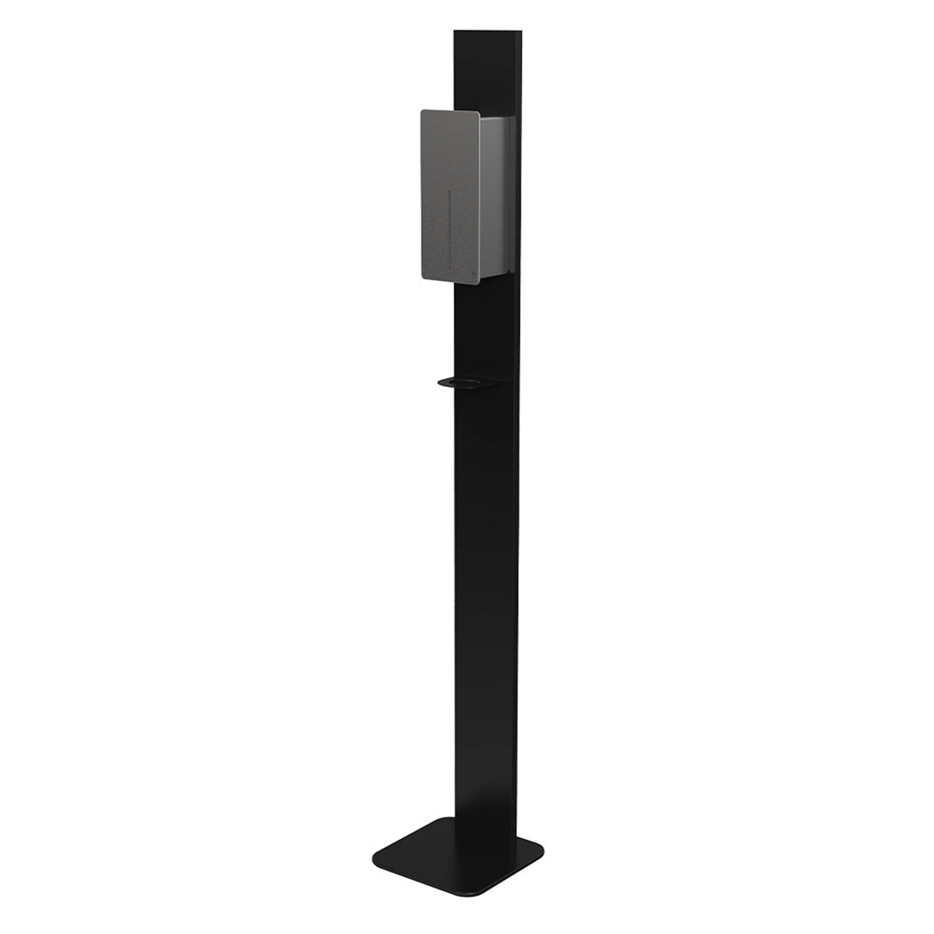 Minimal modern black hand sanitizer stand. Bjork, LOKI and Stainless collection from Dan Dryer in Denmark