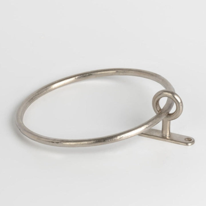 Circular towel ring in satin nickel