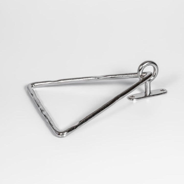 A Mi & Gei Forme No. 14 Triangle Towel Ring on a white surface.