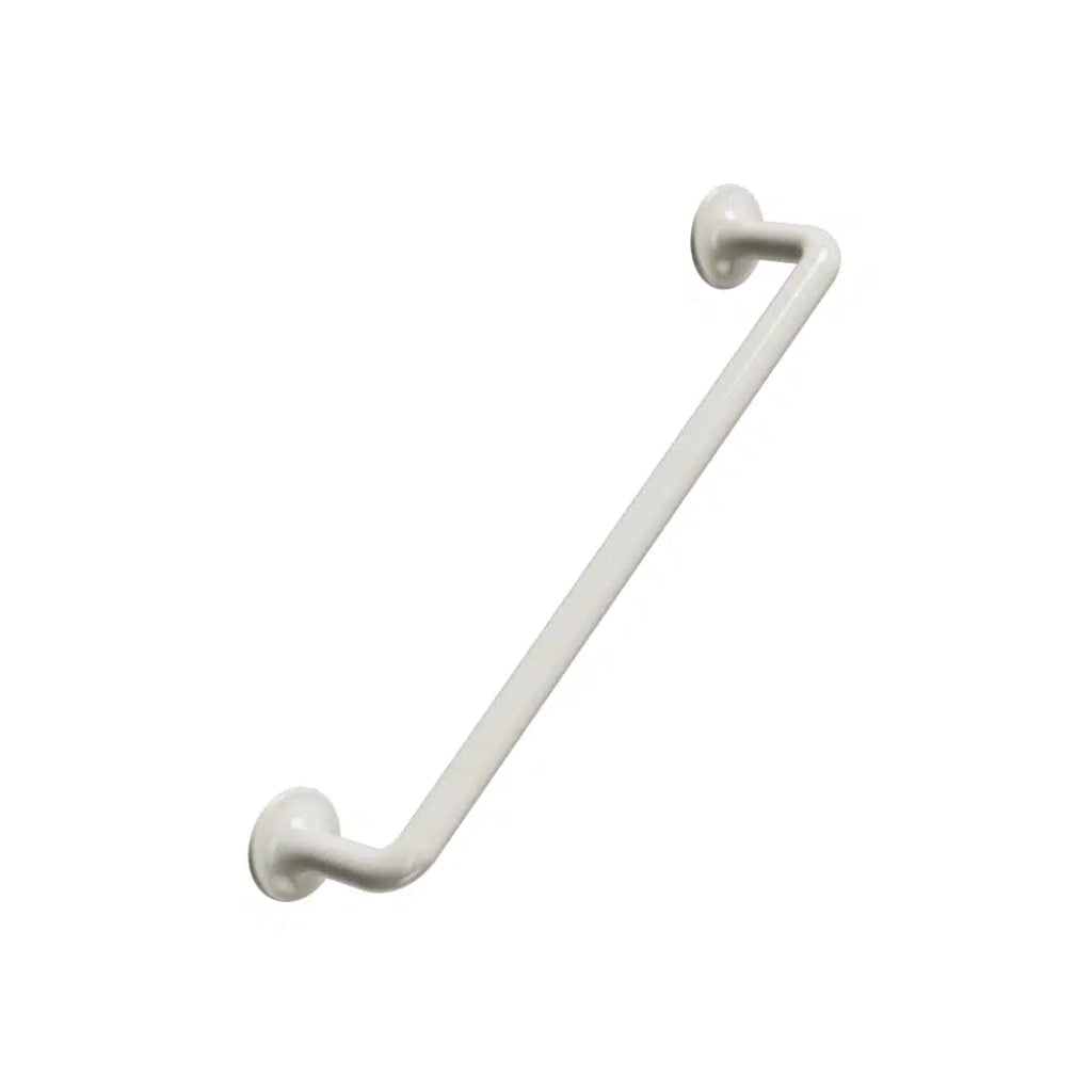 White cabinet pull on white background