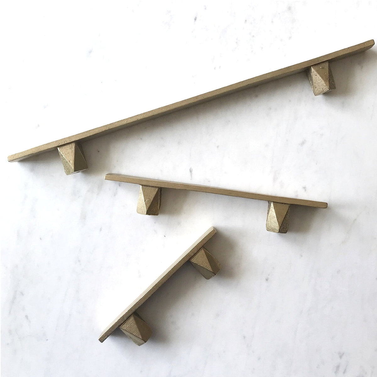 12" Cast Bronze Handles in the Geo series by contemporary hardware designer Shayne Fox. Made in Toronto.