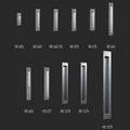 HB665 long / Satin Chrome