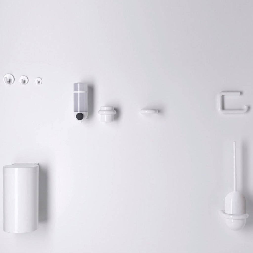 White Hewi 477 accessories mounted on a white wall.