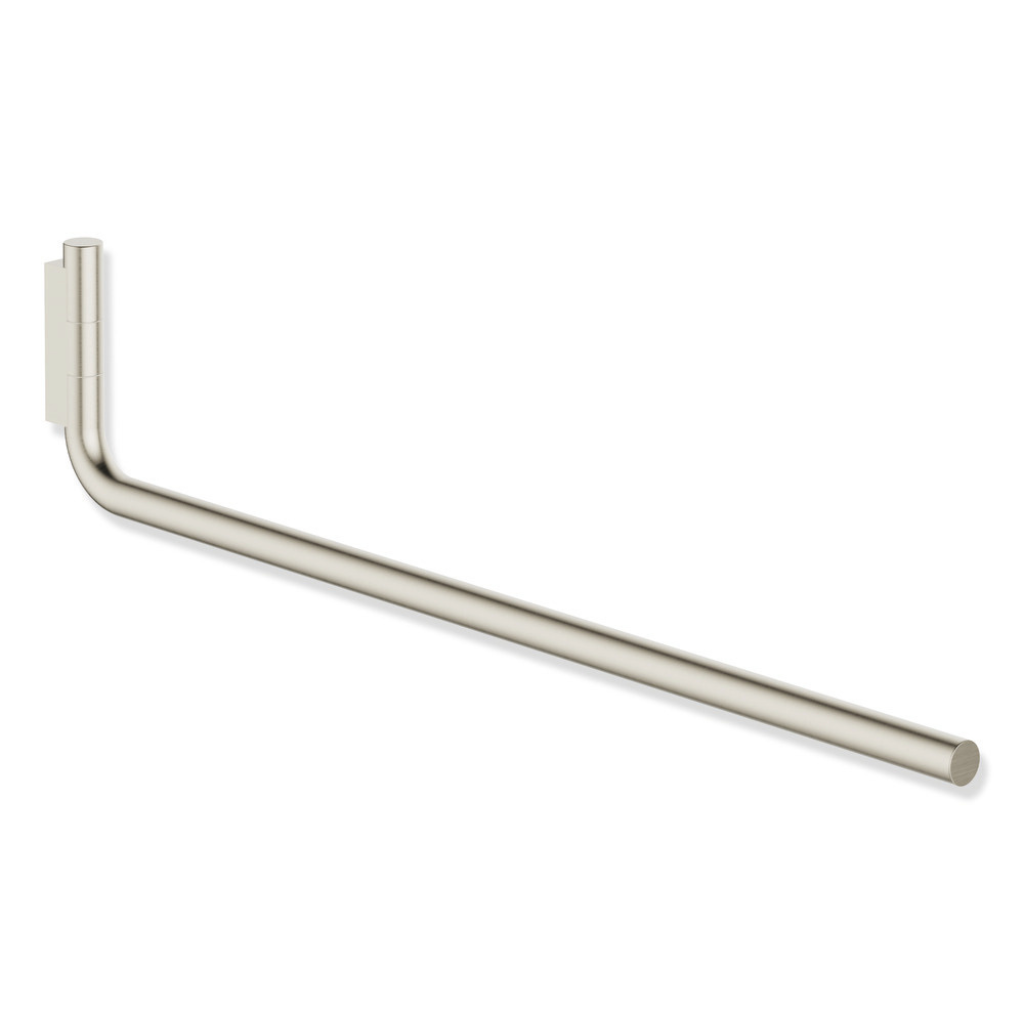 Gunmetal Hewi 480 L towel rail, a single arm bent at the end.
