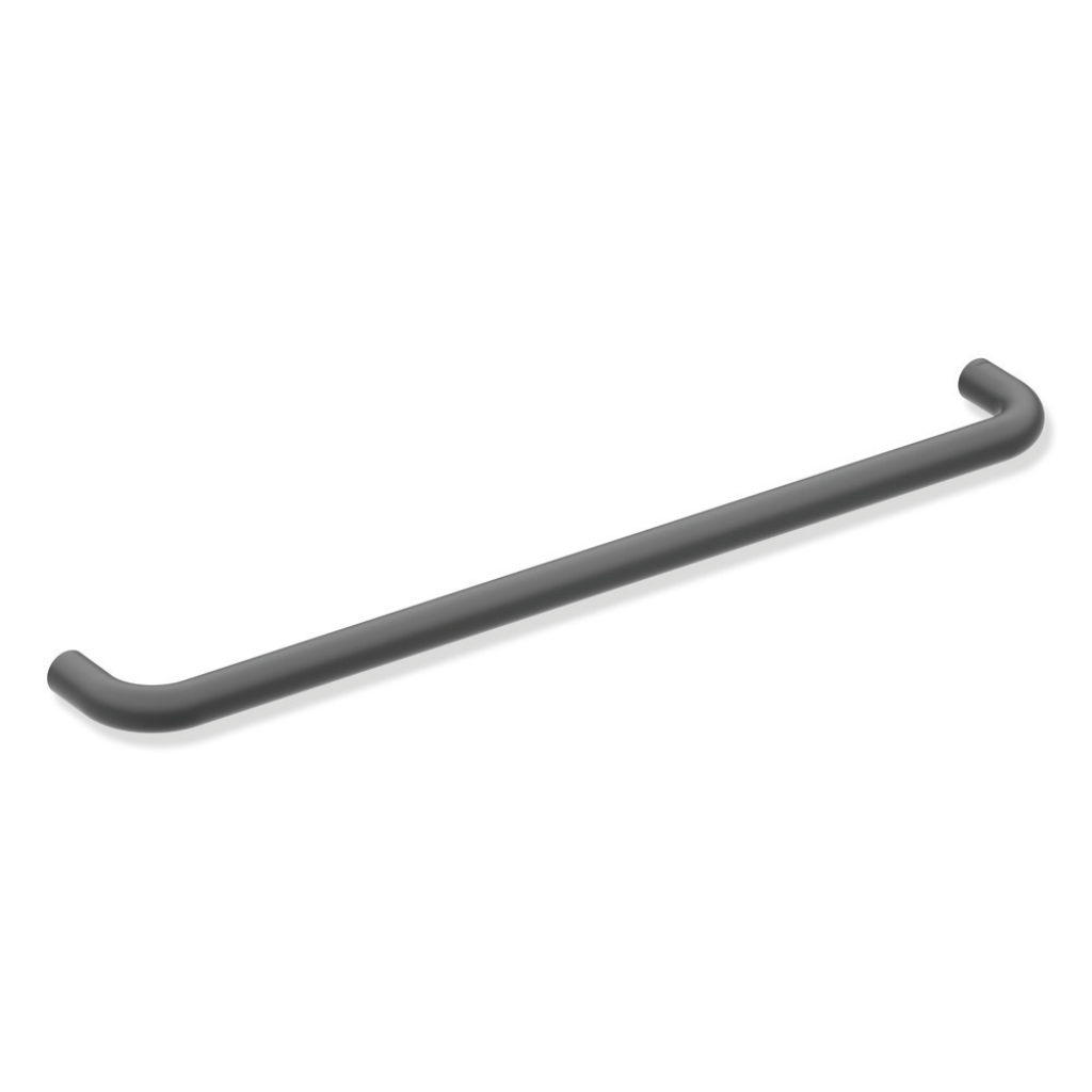 Polished chrome Hewi 480 support rail, a straight round wall-mounted grab bar.