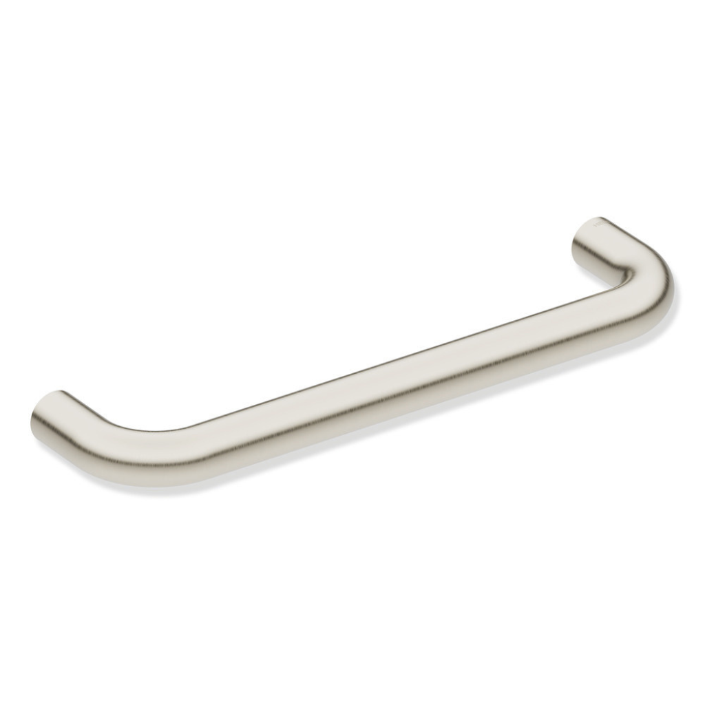 Polished brass Hewi 480 support rail, a straight round wall-mounted grab bar.