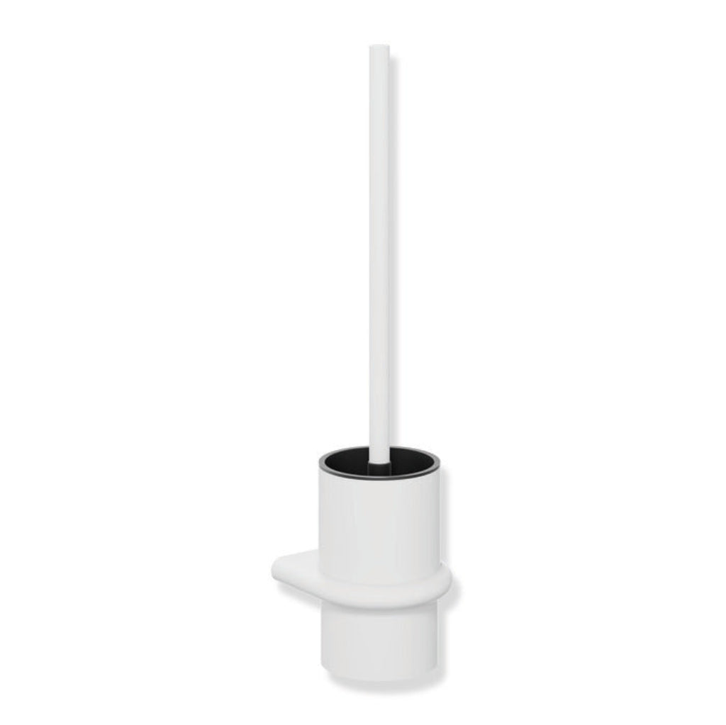 Black Hewi 480 toilet brush unit, a wall-mounted holder with a long-handled brush.