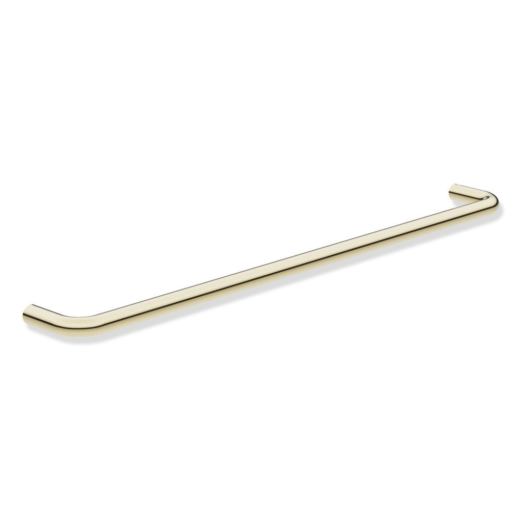 White Hewi 480 towel rail, a straight single bar on two wall posts.