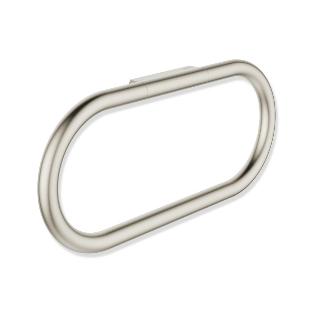 Gunmetal Hewi 480 towel ring, an oval loop on a wall plate.