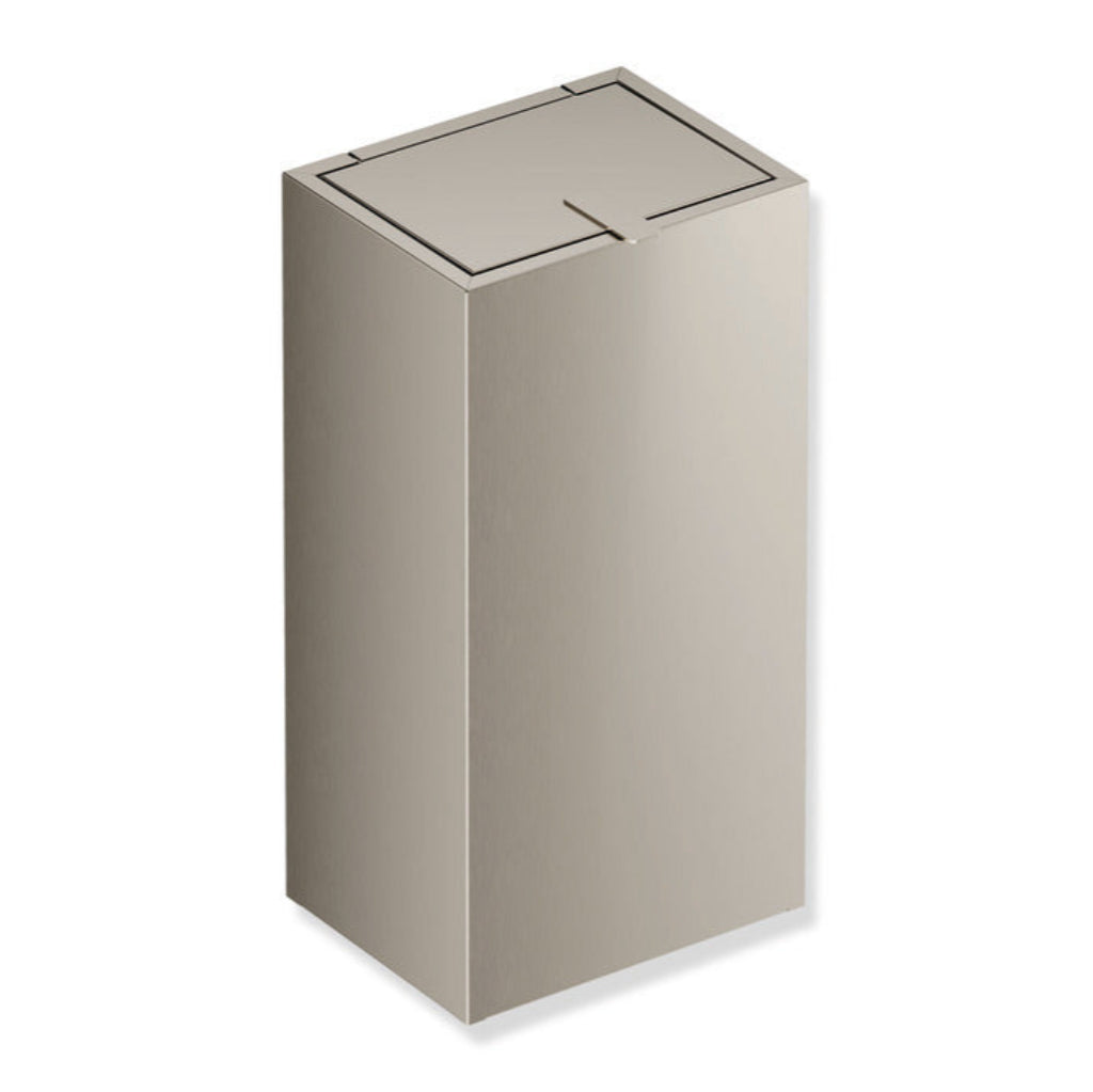 Gunmetal Hewi 900 wastepaper bin, a tall wall-mounted lidded bin.