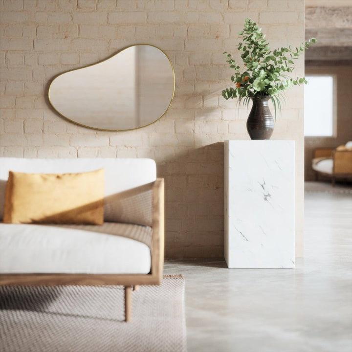 Umbra Hubba Pebble Mirror in Brass
