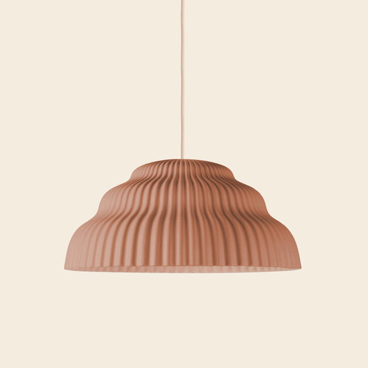 Ceramic hand cast pendant light.