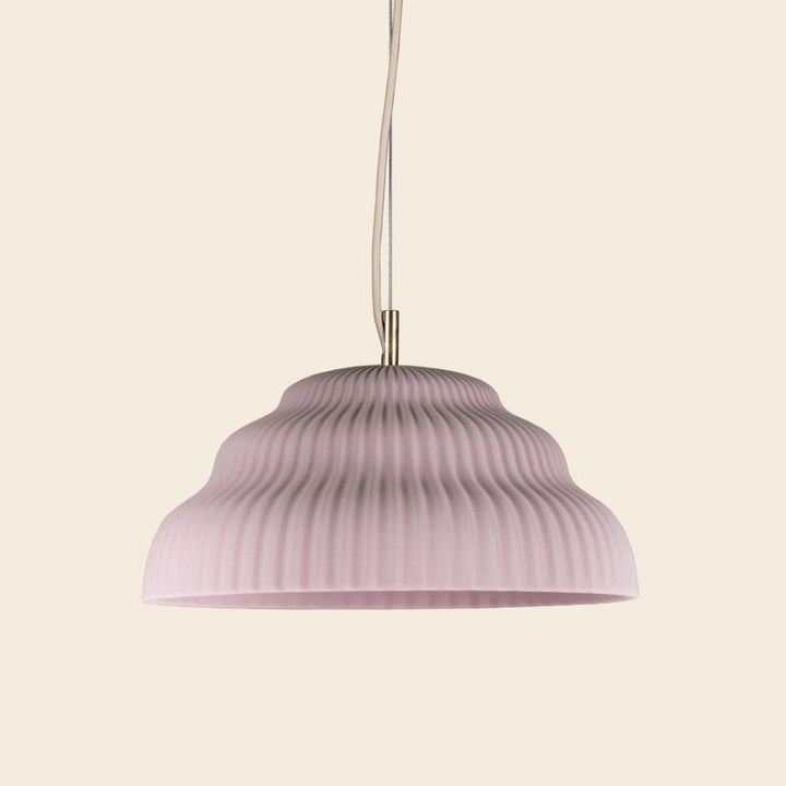 Ceramic hand cast pendant light.