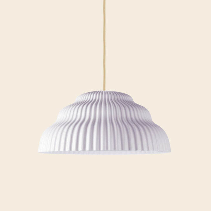 Ceramic hand cast pendant light.