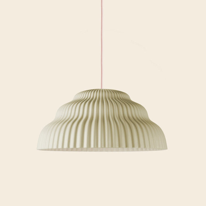 Ceramic hand cast pendant light.