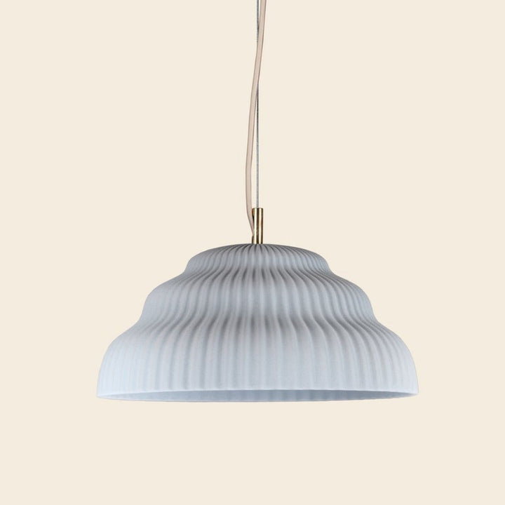 Ceramic hand cast pendant light.
