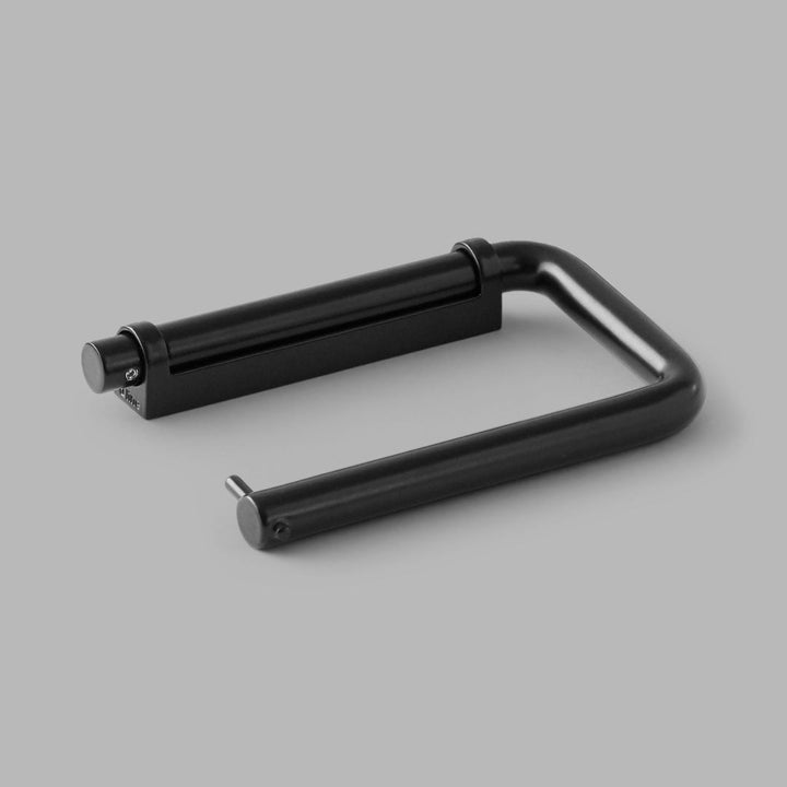 A pair of d line Knud Toilet Roll Holder handles on a gray background.