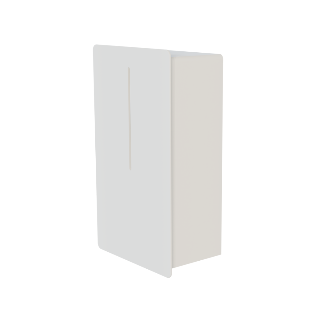 White Dan Dryer LOKI sanitary bin, a slim wall bin.
