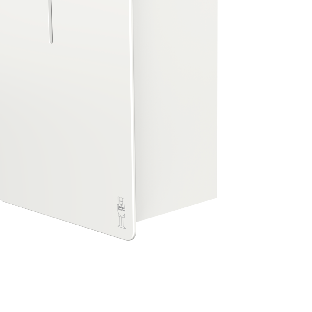 White Dan Dryer LOKI sanitary bin, a slim wall bin.