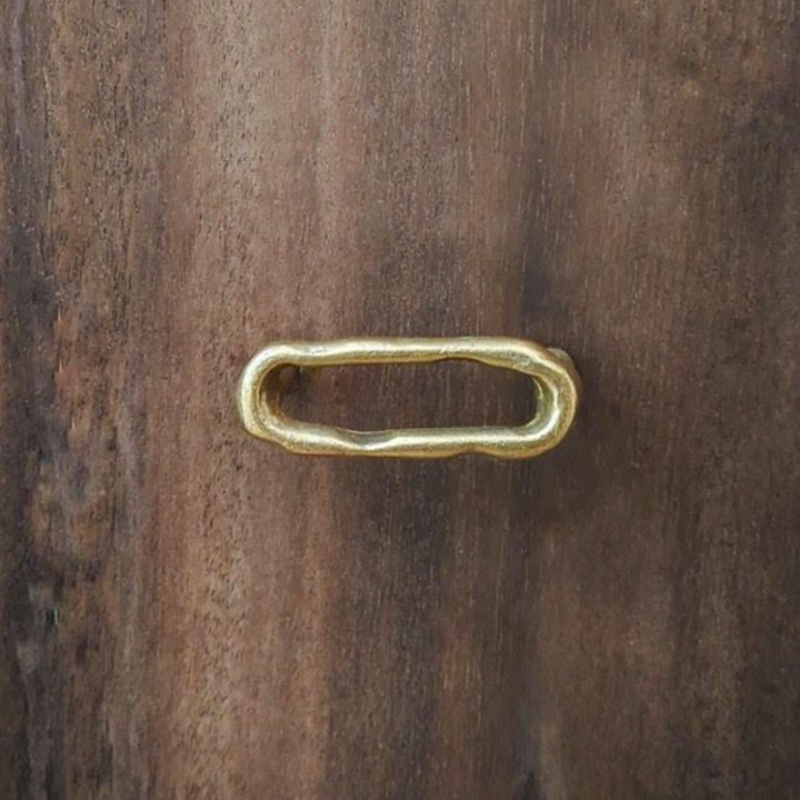 Hand cast brass cabinet pull