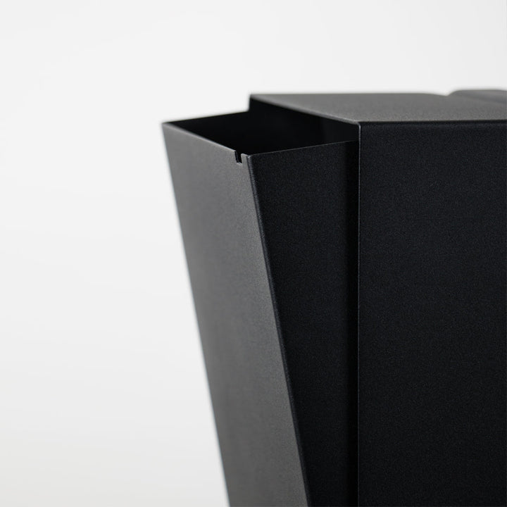 Modern black mailbox made in Canada