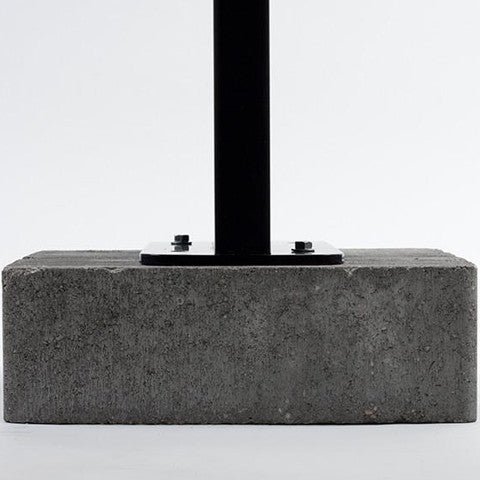Black mailbox stand detail