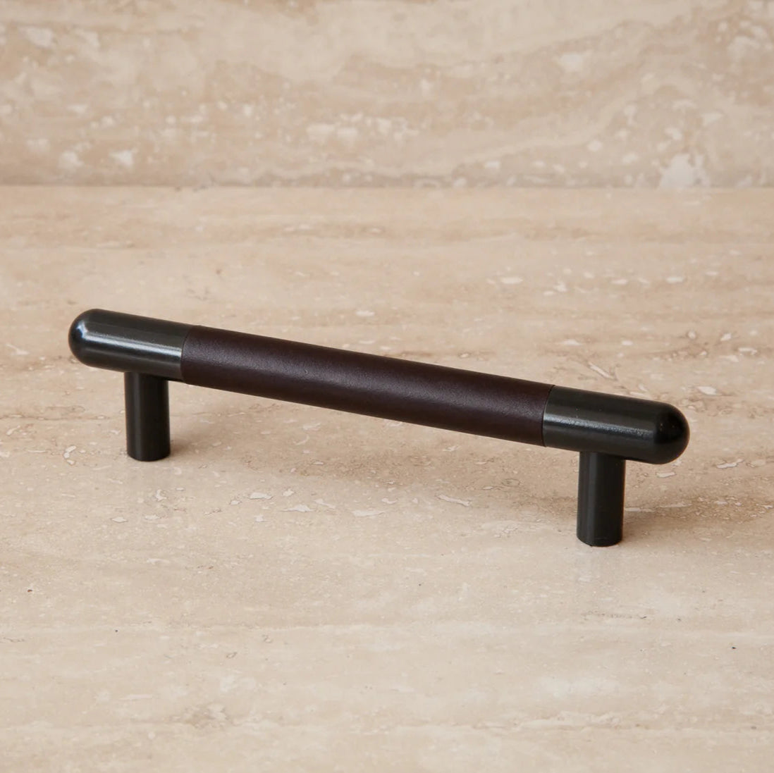 Mineral Leather Wrapped Metal Bar Pull