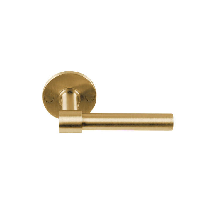 A close up of a Formani ONE by Piet Boon Door Lever on a white background.