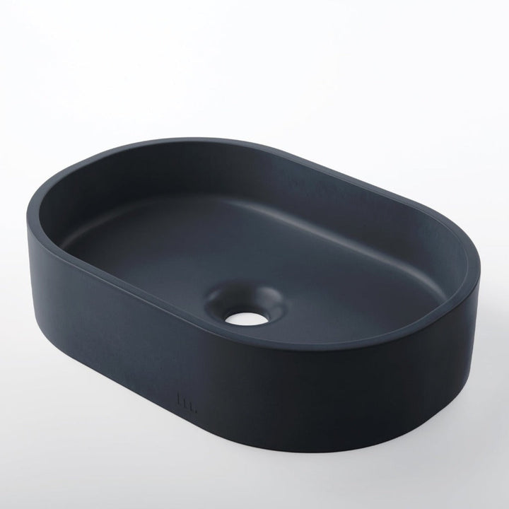 A Parro Basin SM by mudd. concrete on a white background.