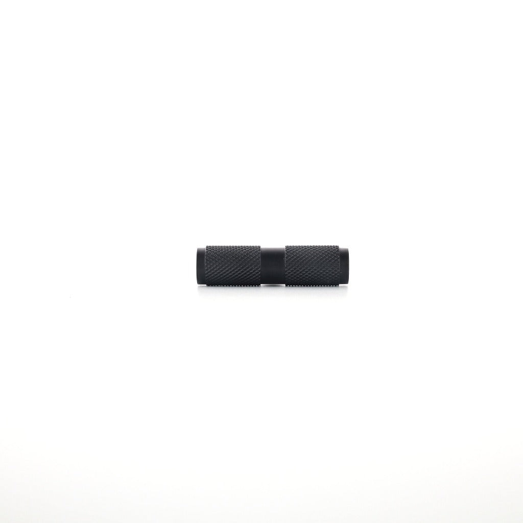 Phatom Knurled T-Bar Pull made from solid brass in satin silver, matte black and satin brass finishes.