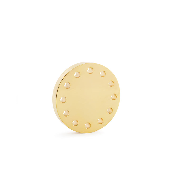 Refined Stardust Collection Door Knob in Brass