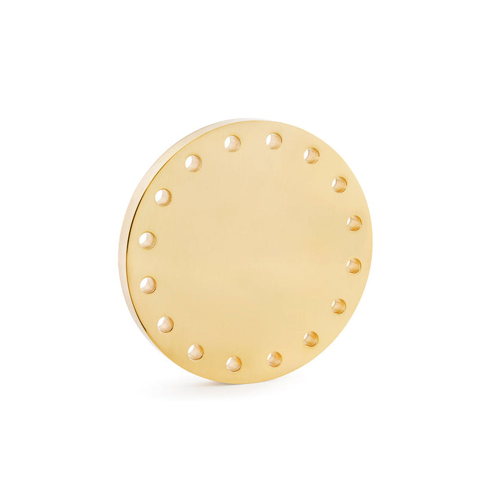 Refined Stardust Collection Door Knob in Brass