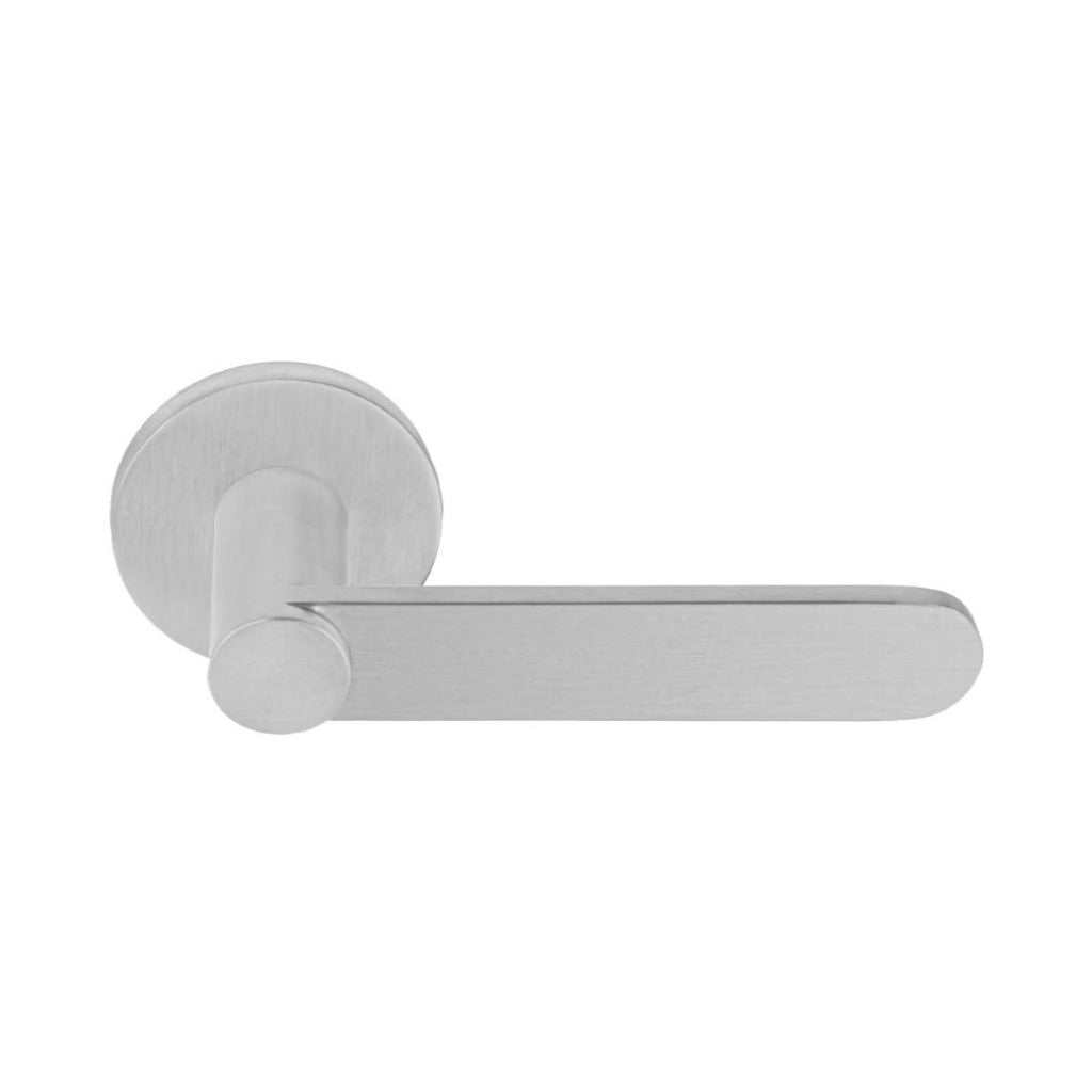 bb103g door lever in satin stainless steel