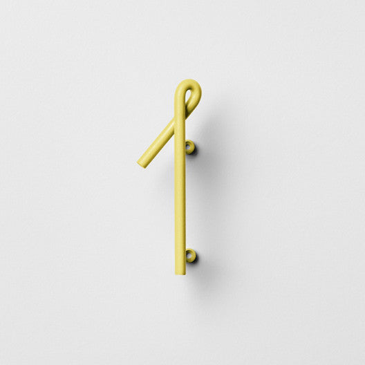 Yellow house number. Cool and unique font