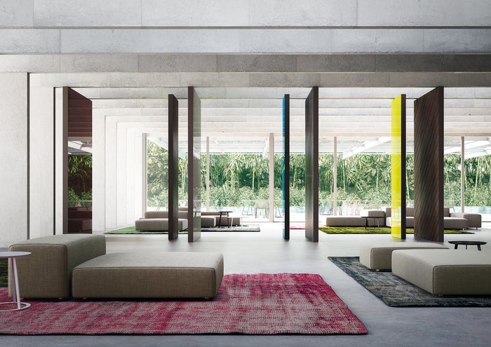 FitsJurgens pivot doors installed in a line