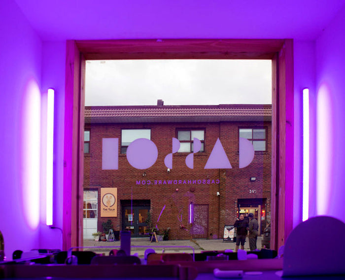 inside of CASSON shipping container installation