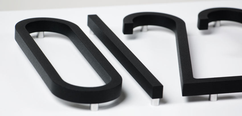 Black Modern House Numbers