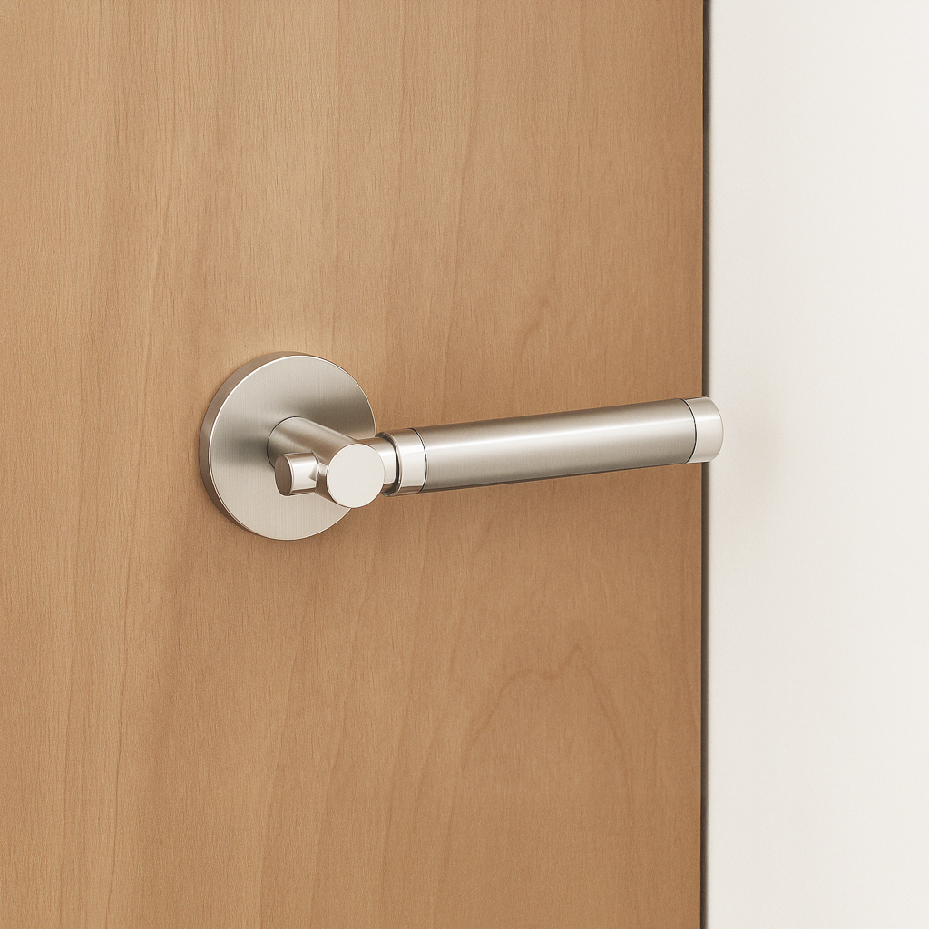 The 152 lever features a series of intersecting cylindrical forms, combining varied surface textures and precise joinery.