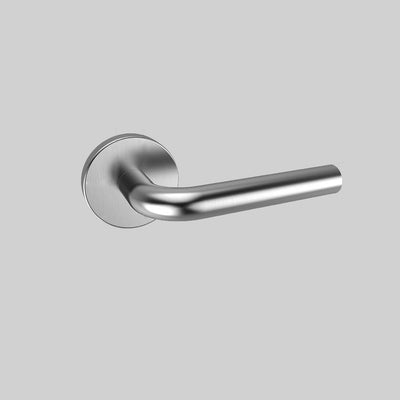 An AHI Door Lever No. 105 Double Dummy on a gray background.